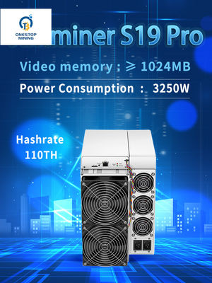 De Machine bitcoin mijnbouw van Asic van de Antminers19 Pro 110Th 3250W Bitcoin Mijnbouw