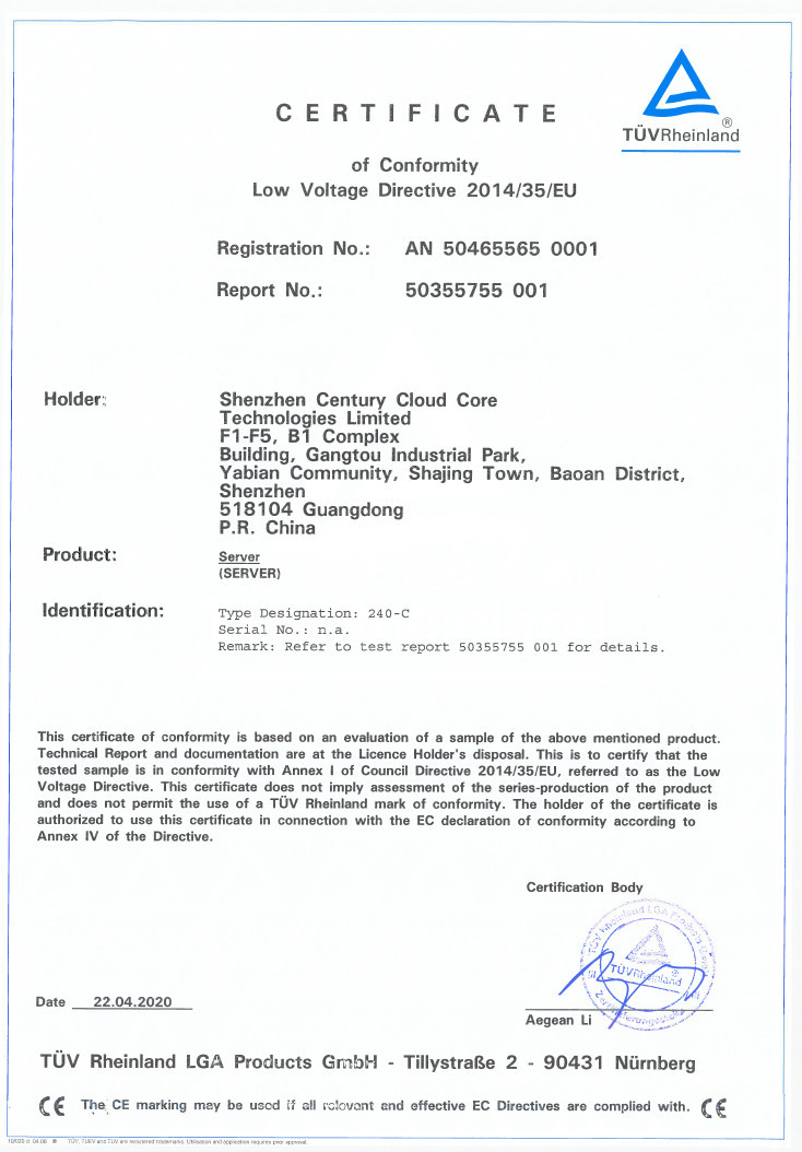 China Shenzhen Easy Cloud Times Technology Co., Ltd. Certificaten